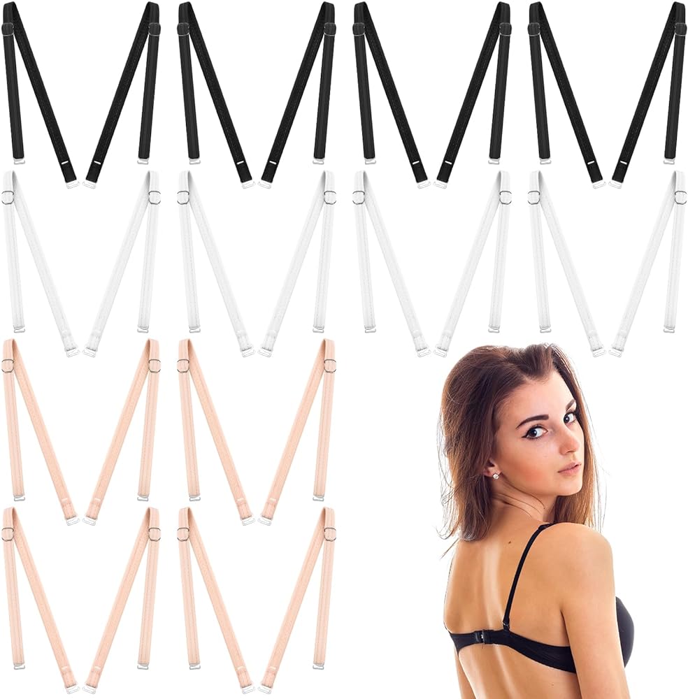 Eurzom 12 Pairs Adjustable Swimsuit Straps Replacement Removable Spare Swimming Bathing Suit Strap for Women Girls Bikini