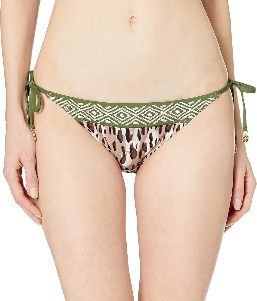 Vince Camuto Women's Standard String Bikini Bottom Swimsuit with Embroidery