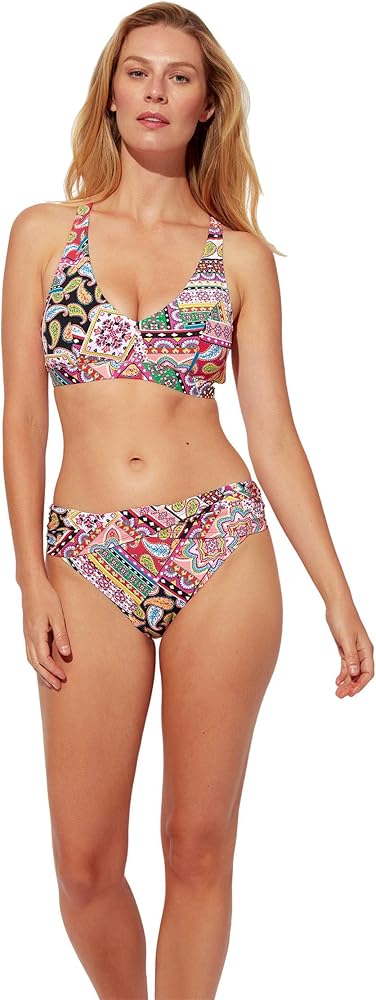 Bleu Rod Beattie Just Cool Sarong Hipster Bikini Bottoms Multicolored 14