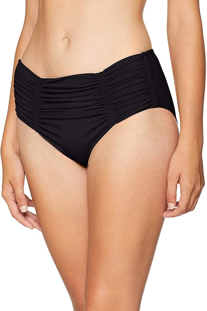 Seafolly Women's Gathered Front Retro Full Coverage Bikini Bottom Swimsuit