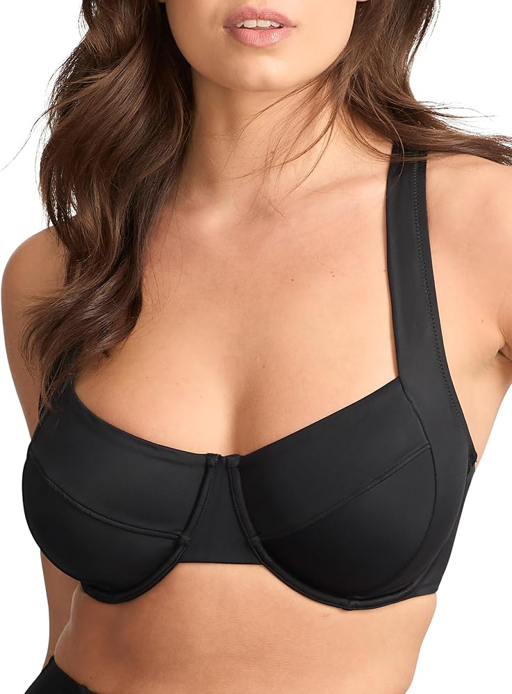 Bare The Underwire Bikini Top 32G, Black