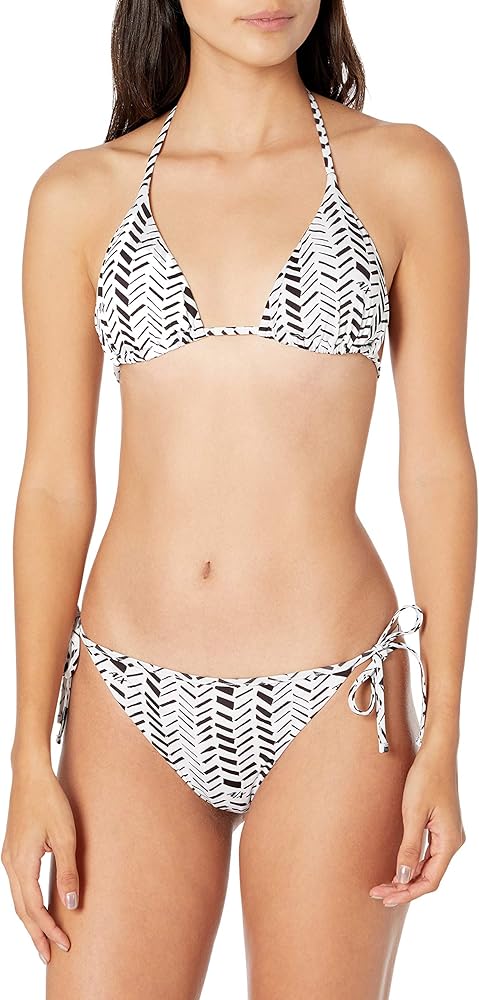 Armani Exchange Women's Tie Side Bottom Triangle Two-Piece Bikini Swimsuit