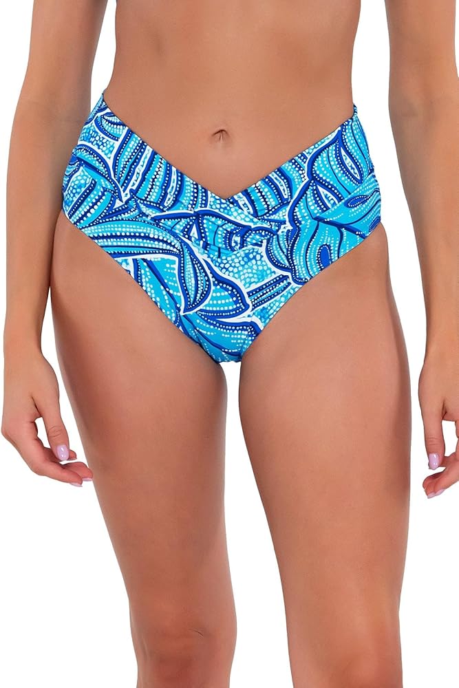 Sunsets Women's V-Front High-Waist Bikini Bottom