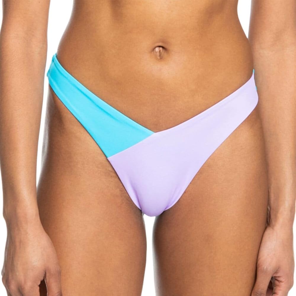 Roxy Color-Block Party Cheeky High Leg Bikini Bottoms