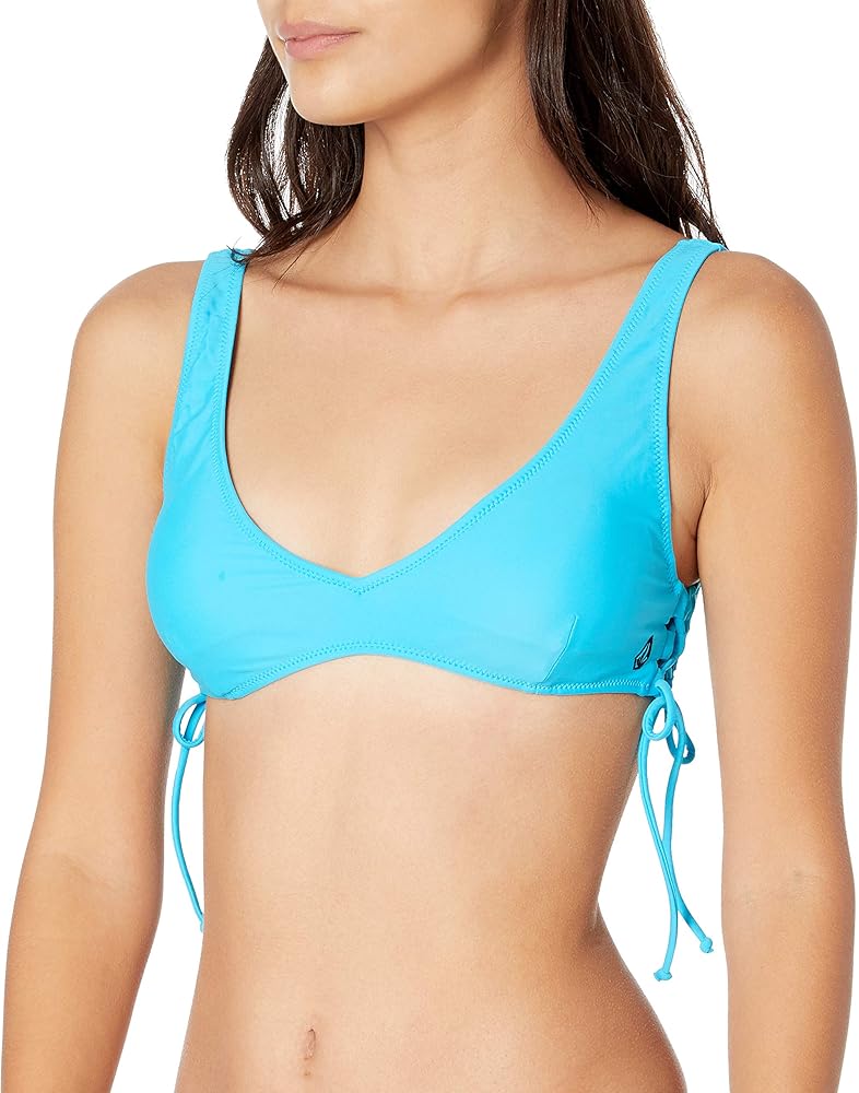 Volcom Women's Simply Solid V Neck Bikini Top