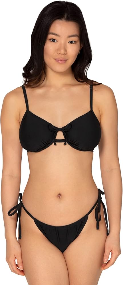 Smart & Sexy Women's Standard Swim Underwire Top String Bikini Set