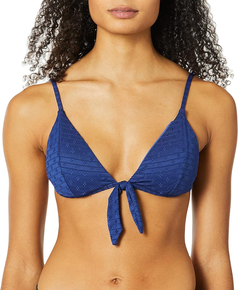 Lucky Brand Women's Standard Triangle Hipster Bikini Swimsuit Top