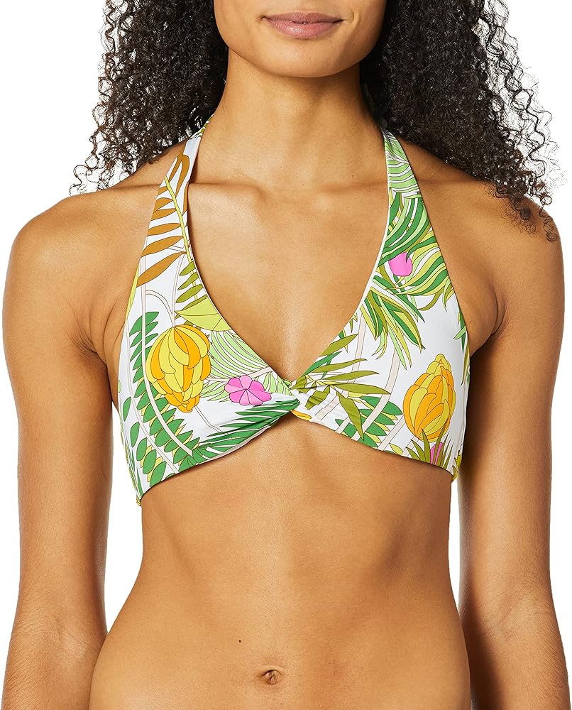 Trina Turk Women's Standard Triangle Halter Hipster Bikini Swimsuit Top