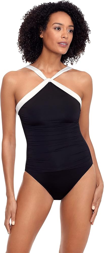 Lauren Ralph Lauren Women's 101026 Beach Club Solids Slimming Halter Tankini Swim Top